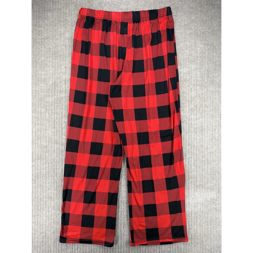 Jammies For Your Families Pajamas Womens L Black Merry Crew Plaid Buffalo Check - Picture 9 of 12